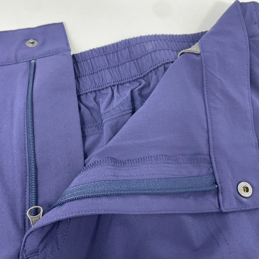 L.L. Bean Men's XXL Dark Purple Hybrid Performance Stretch Zipper Shorts